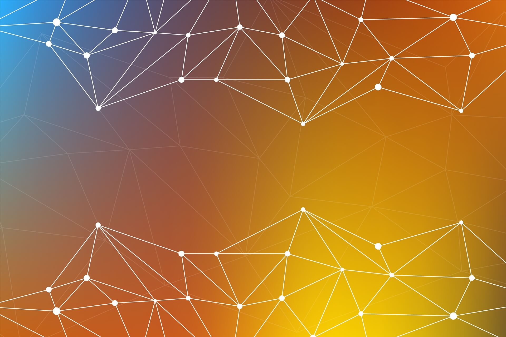 Imagen con líneas conectadas por puntos sobre fondo de colores